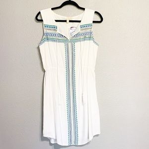 NEW Kenji Tank Dress White Beaded
